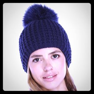 Brand new fox fur Pom hat